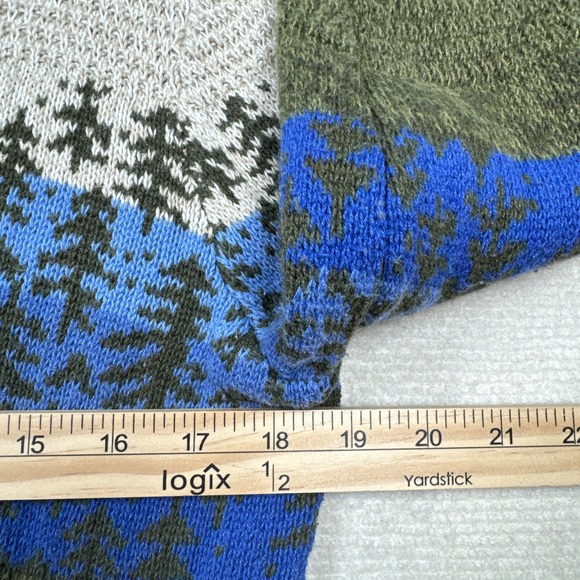 Christopher Banks Cardigan Large Fair Isle Sweater Winter Grannycore - Picture 5 of 7